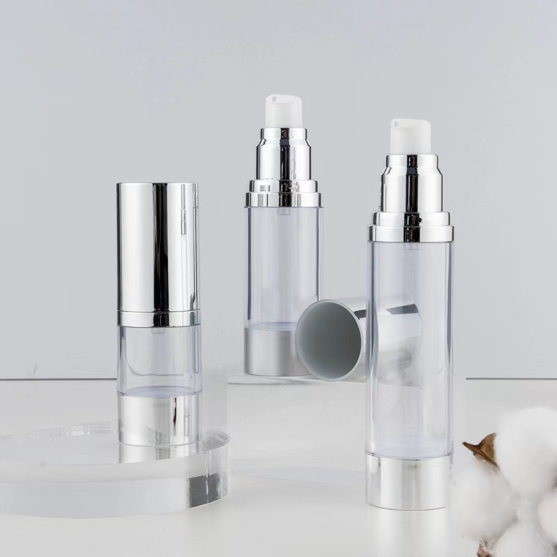 Luxury Skincare Bottles - Bouteille à vide en argent brillant,