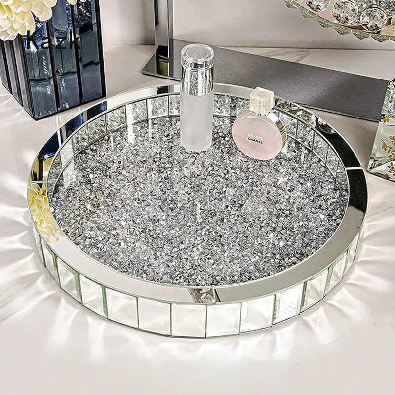 Luxury Skincare Bottles - Plateaux de rangement en verre luxueux